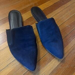 Jenni Kayne - Suede Mules - 38 Navy Blue